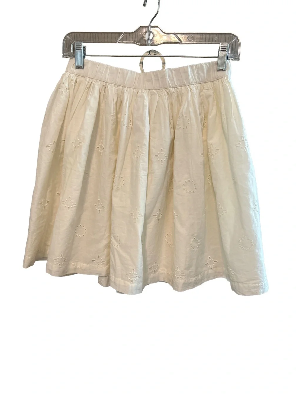 GAP Cream Eyelet Circle Skirt